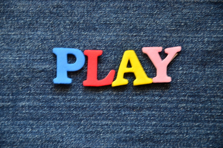 word play on an abstract backgroundの写真素材