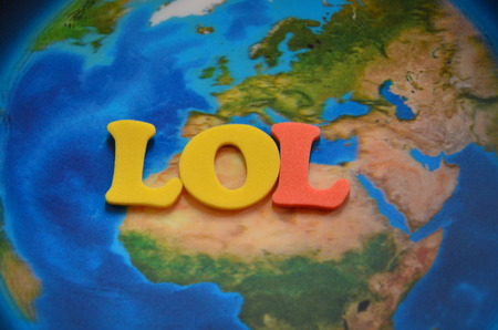 word lol on an abstract backgroundの写真素材