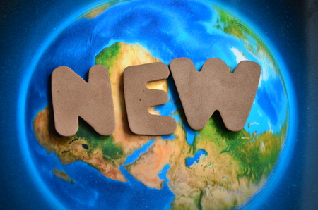 word new on an abstract background