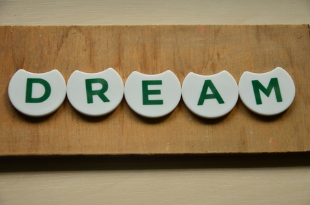 Word dream on an abstract backgroundの写真素材