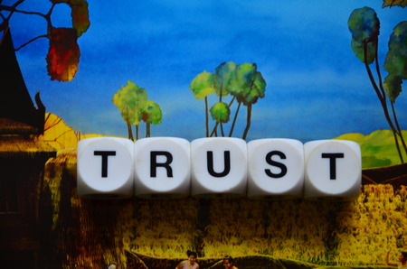 word trust onan abstract background