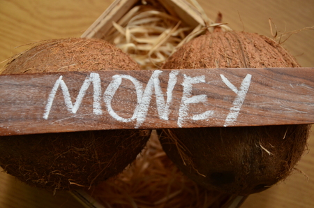 word money on an abstract backgroundの写真素材