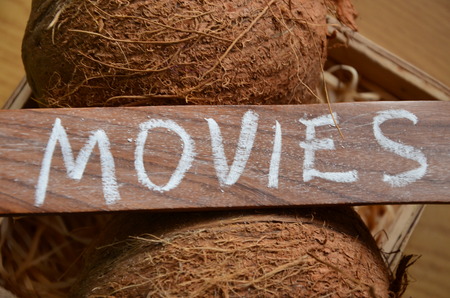 word movies on an abstract backgroundの写真素材