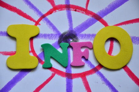 word info on an abstract backgroundの写真素材