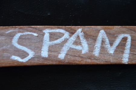 word spam on an abstract background