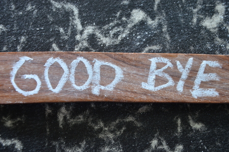 word good bye on an abstract backgroundの写真素材