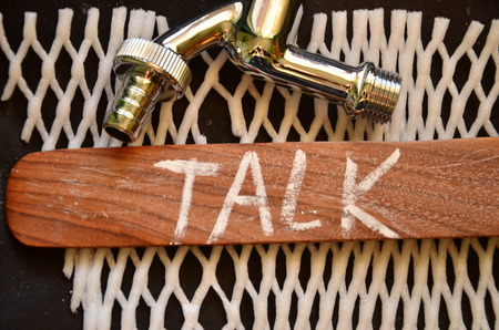 word talk on an abstract backgroundの写真素材