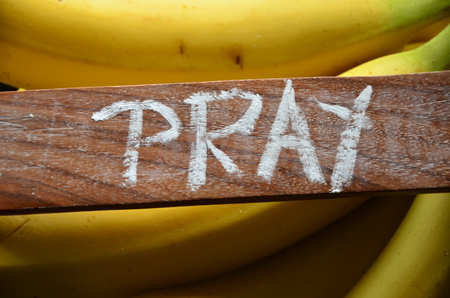 word pray on an abstract backgroundの写真素材