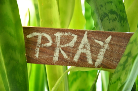 word pray on an abstract backgroundの写真素材