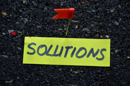 word solutions on an abstract background