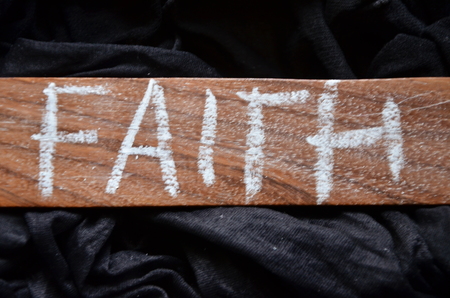 word faith on an abstract backgroundの写真素材