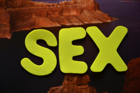 word sex on an abstract backgroundの写真素材