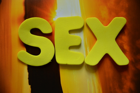 word sex on an abstract backgroundの写真素材