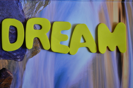 word dream on an abstract backgroundの写真素材