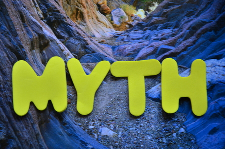 word myth on an abstract background