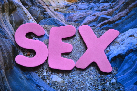 word sex on an abstract backgroundの写真素材