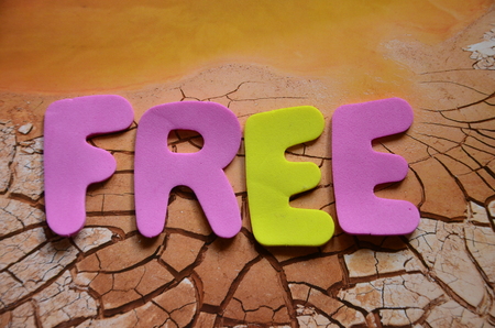 word free on an abstract backgroundの写真素材