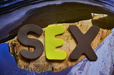 word sex on an abstract backgroundの写真素材