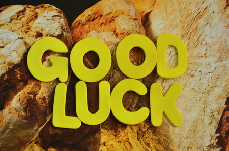 word luck on an abstract background