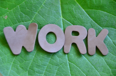 word work on an abstract background