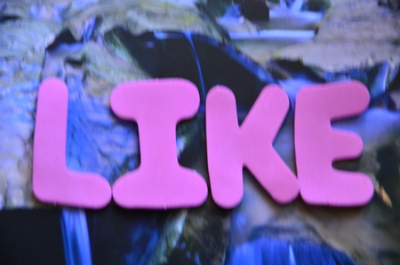 word like on an abstract backgroundの写真素材