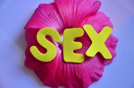 word sex on an abstract backgroundの写真素材