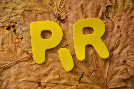 Word pr on an abstract backgroundの写真素材