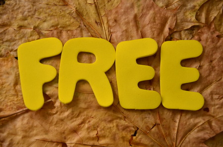 Word free on an abstract backgroundの写真素材