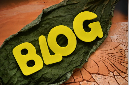 word blog on an abstract backgroundの写真素材