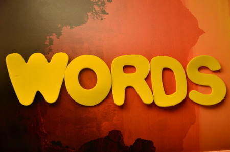 Word words on an abstract backgroundの写真素材