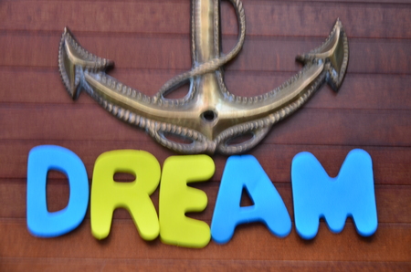 word dream on an abstract backgroundの写真素材