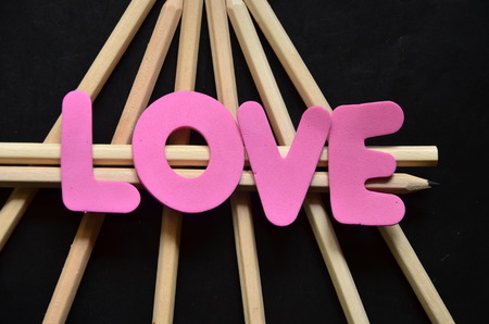 word love with blackの写真素材
