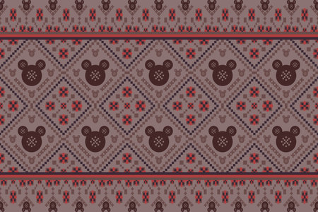 Ethnic pattern seamless pixel art for Fabric geometric ethnic pattern seamless,Pixel pattern art...