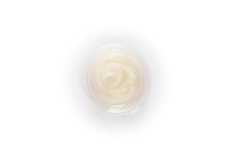 Bowls with sauces on white backgroundの写真素材