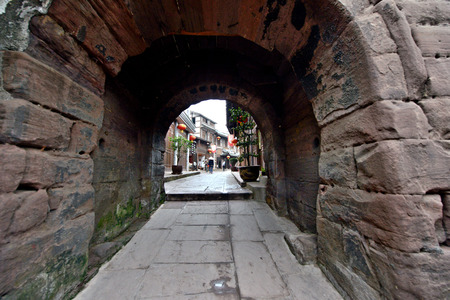 Old street in Chongqingの写真素材