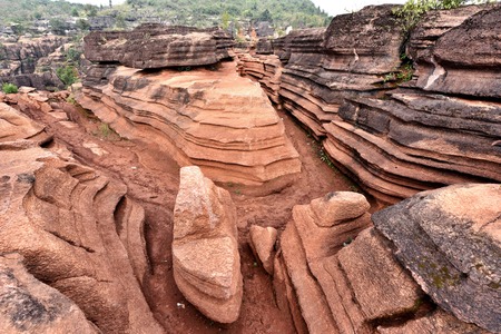 Youyang County of Chongqing Red Rock forest geolgical の写真素材