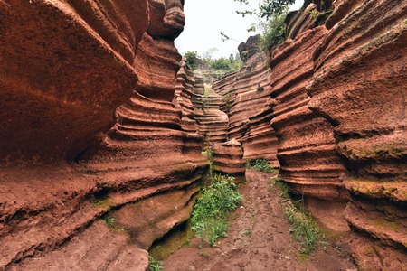 Youyang County of Chongqing Red Stone Forestの写真素材