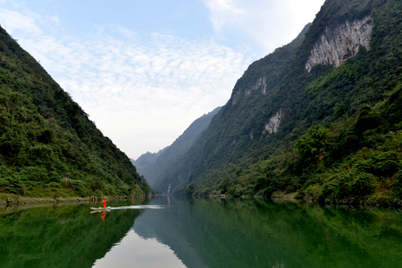 Qianjiang, Chongqing river sceneryのeditorial素材