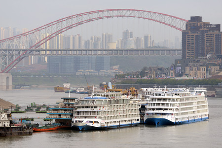 Chongqing port pierのeditorial素材