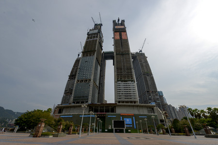 Chongqing Chaotianmen Raffles Square under constructionのeditorial素材