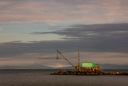 Trabucco on the seaの写真素材