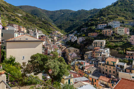 Cinque Terre overviewの写真素材