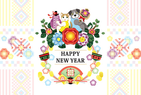 New year's greeting card templateのイラスト素材