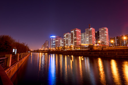 Beijing CBD night viewのeditorial素材