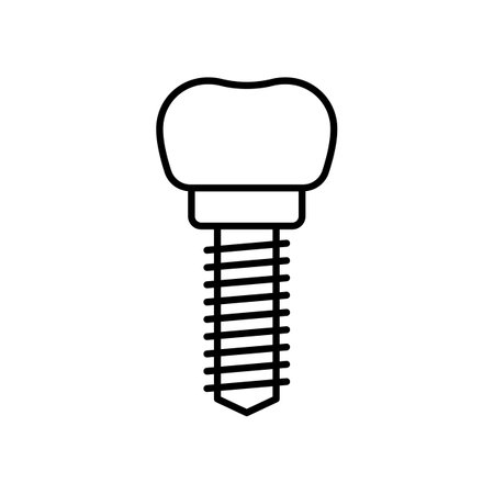 dental implant icon vector illustrationのイラスト素材