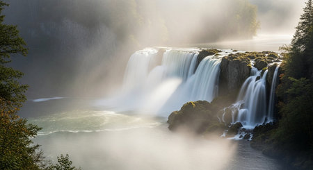 Iguazu Falls, Argentina. It is the largest waterfall in Argentina.の素材
