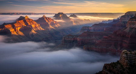 Sunrise over Grand Canyon National Park, Arizona, United States.の素材