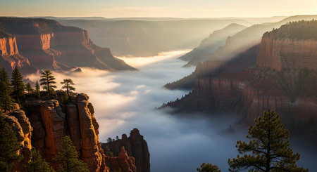 Sunrise over the Grand Canyon National Park, Arizona, USA.の素材