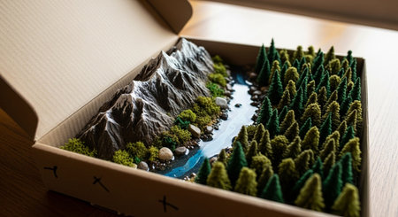 Fragment of the Grand Maket Russia. Grand Maket Russia the worlds largest model of Russia from Kaliningrad to the Far Eastの素材