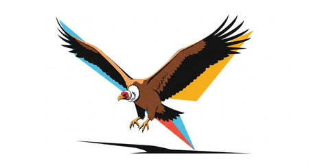 eagle isolated on white background. vector illustration. eps 10の素材